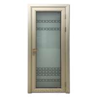 Luxury villa aluminum toilet door frosted tempered glass door bathroom floding door